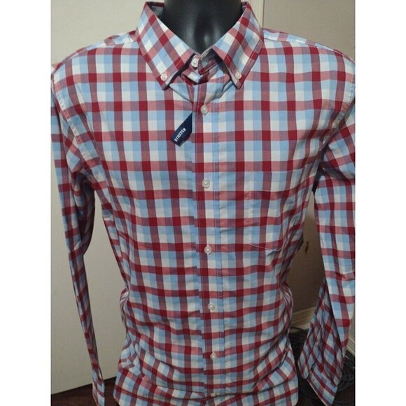 George Other - Men's George Classic Fit Wrinkle Resistant Poplin Shirt Multicolor Large (42-44)